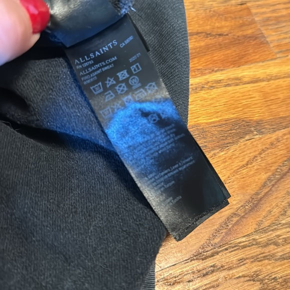 80s style short stonewash All Saints sweater sz M - Picture 5 of 7